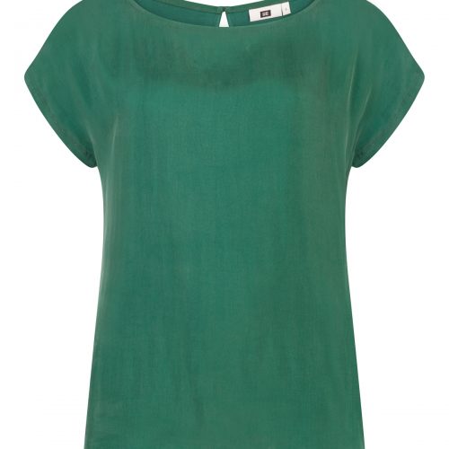 Dames contrast cupro top