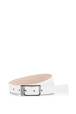 Esprit smalle gladleren riem White for Women