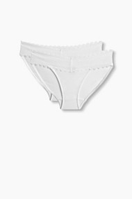 Esprit Set van 2 slips met een kanten band White for Women