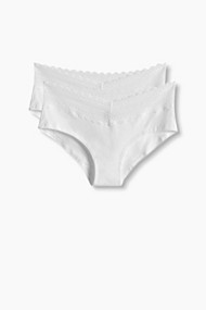 Esprit Hipsters met kanten band, in duopak White for Women