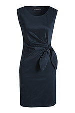 Esprit Katoenen stretchjurk met fijne glans Dark Navy for Women