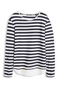 Esprit Gestreept stretchshirt in laagjeslook Navy for Women