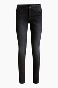 Esprit Basic jeans van stretchdenim Black Dark Washed for Women