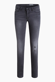 Esprit Stretchjeans met destroyed look Black Dark Washed for Women