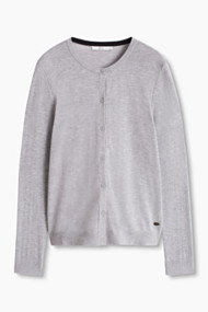 Esprit Fijngebreid basic vest Grey for Women