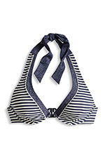 Esprit Ongewatteerde haltertop Navy for Women