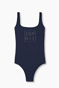 Esprit Sportief badpak met ton sur ton logo Navy for Women