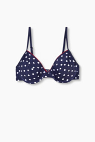 Esprit Ongewatteerde beugeltop met stippen Navy for Women