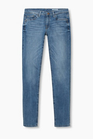 Esprit Stretchjeans met used look Blue Medium Washed for Women