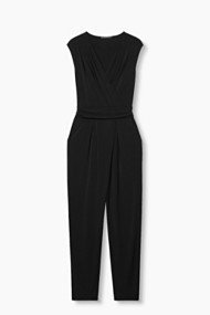 Esprit Soepele stretchy jumpsuit met wikkeleffect Black for Women