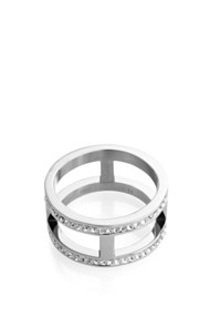 Esprit Ring van edelstaal met zirkoonsteentjes for Women