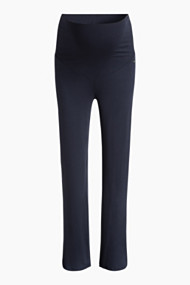 Esprit Jersey stretchbroek met band over de buik Night Blue for Women
