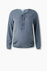 Esprit Soepele blouse met fijne print Night Blue for Women