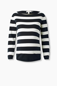 Esprit Trui met gaatjespatroon, van 100% katoen Night Blue for Women