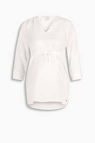 Esprit Transparante tuniek met ingeweven stippen Off White for Women