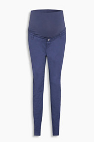 Esprit Casual stretchy chino met bovenbuikband Royal Blue for Women