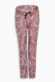 Esprit Soepele broek met print en elastische band Festive Red for Women