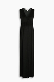 Esprit Maxi-jurk van jersey met pailletjes Black for Women